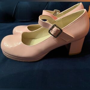 Size 10 Pink chunky heel maryjanes